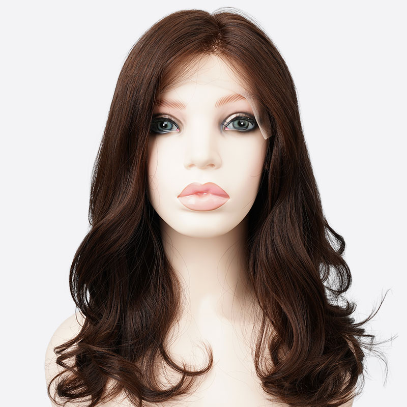 Lace wig human hair finished style on mannequin