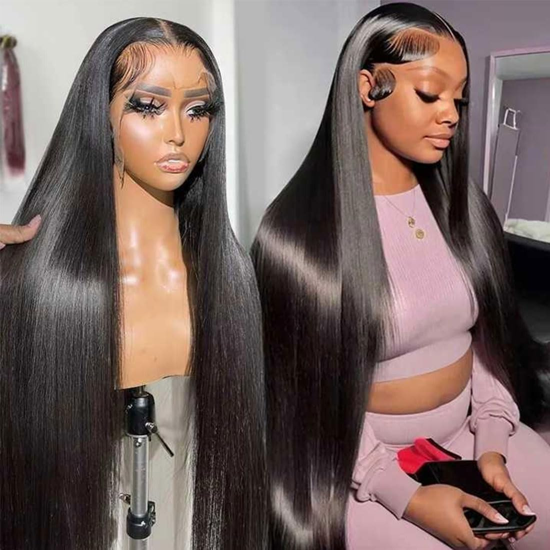 12A Straight Human Hair Lace Wig product reference