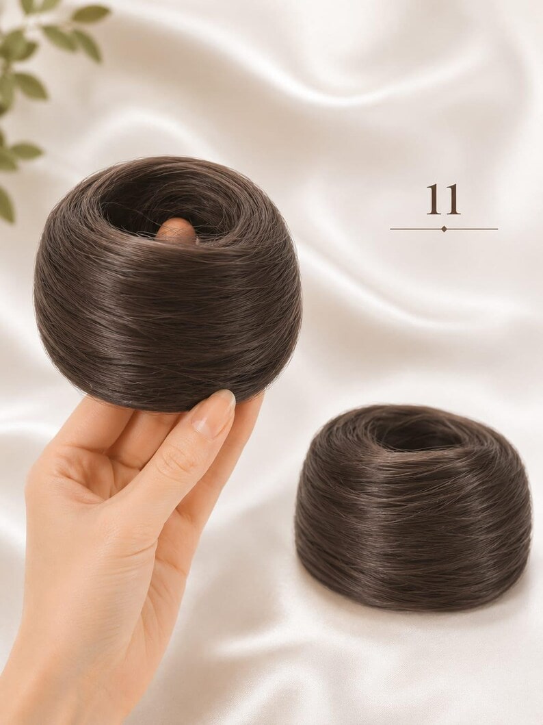 Elastic-Band Synthetic Hair Bun Scrunchie product reference