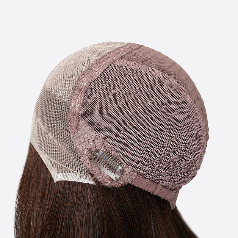 Human hair wig cap construction